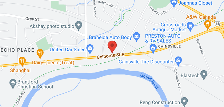 map of 18 1038 Colborne Street